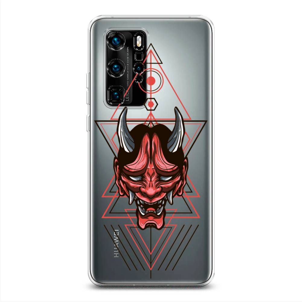 

Чехол для Huawei P40 Pro "Hanya Oni mask", Серый;красный;черный, 610950-4