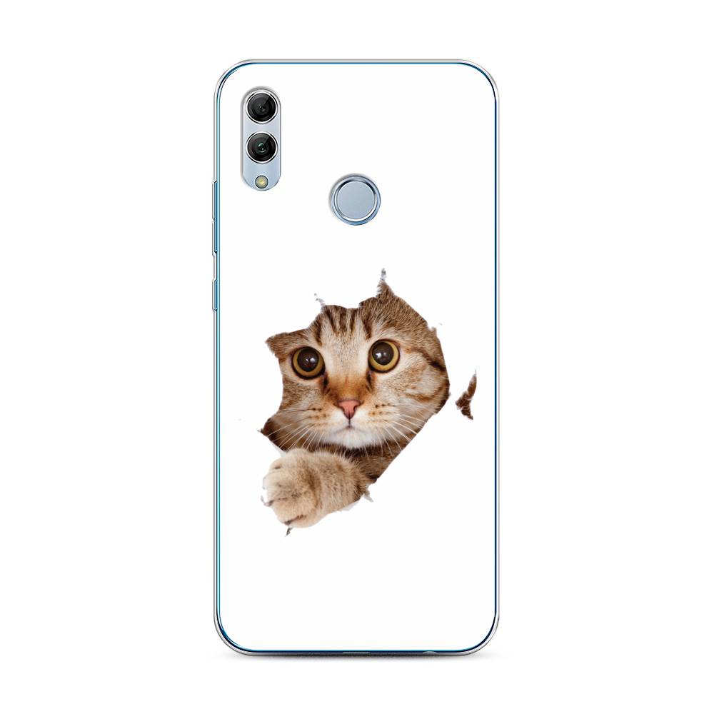 

Чехол для Honor 10 Lite/Huawei P Smart 2019 "Кот и бумага", Белый;коричневый, 67550-1