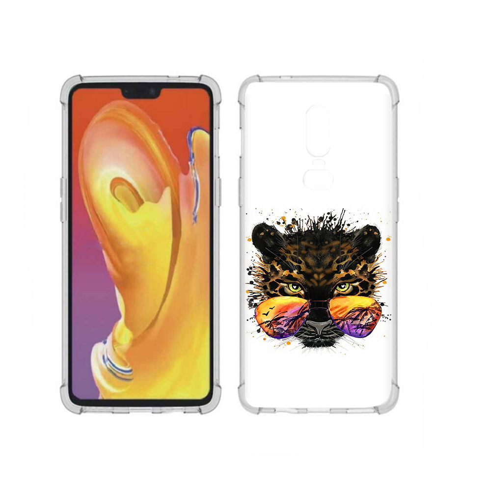 

Чехол MyPads Tocco для OnePlus 6 тропический леопард, Прозрачный, Tocco