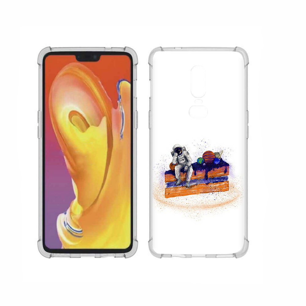 

Чехол MyPads Tocco для OnePlus 6 торт с планетами, Прозрачный, Tocco