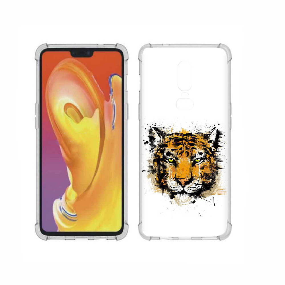 

Чехол MyPads Tocco для OnePlus 6 тигруля, Прозрачный, Tocco