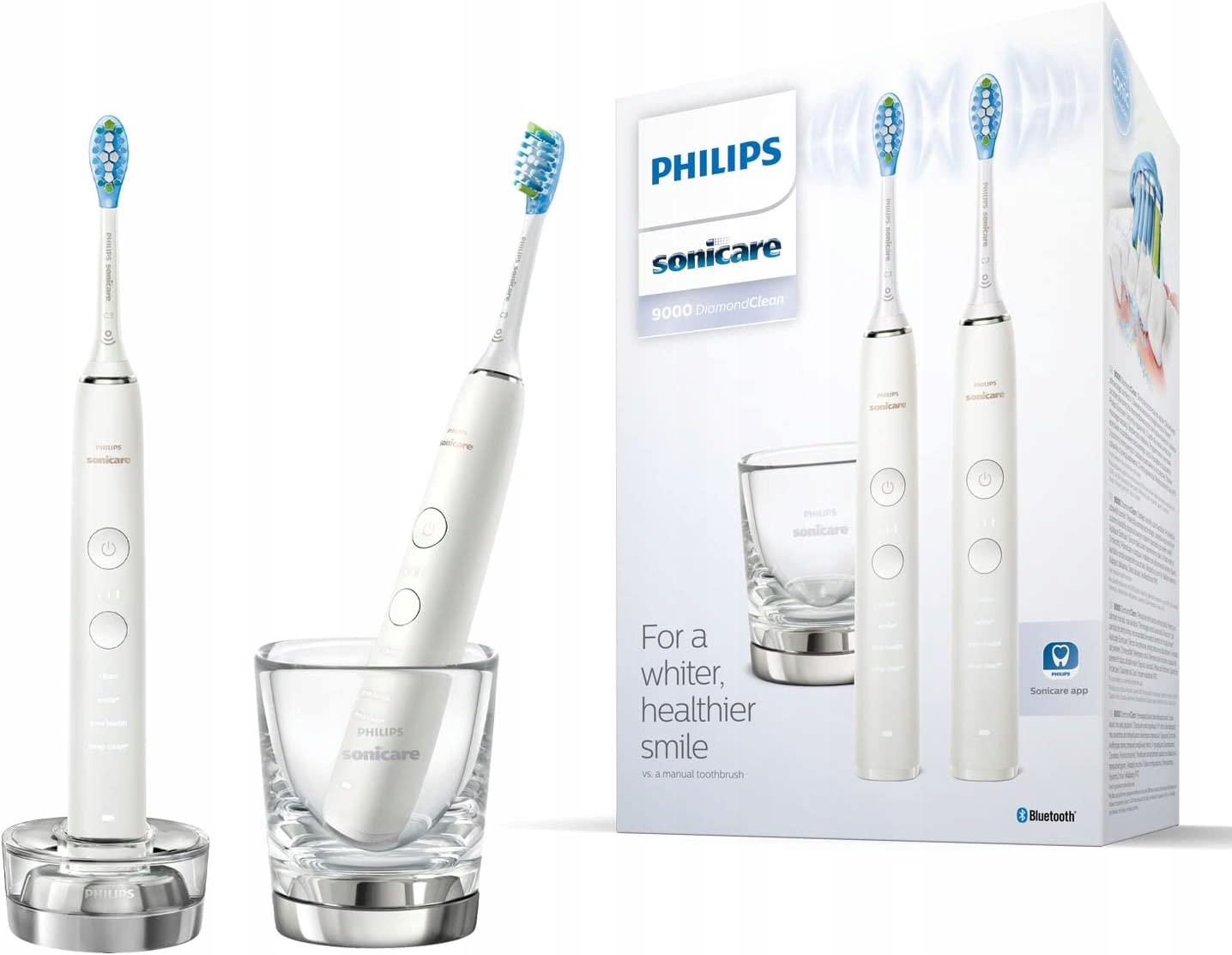Электрическая зубная щетка Philips HX9914/55 белая электрическая зубная щетка philips sonicare diamond clean hx9914 54 черная