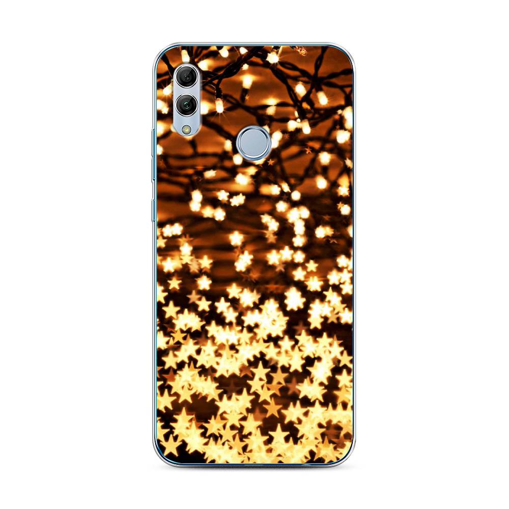 

Чехол для Honor 10 Lite/Huawei P Smart 2019 "Новогодняя гирлянда", Золотистый, 67550-5