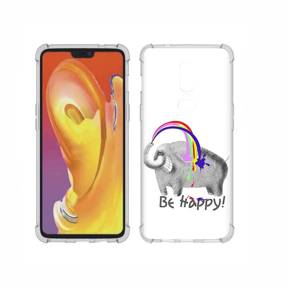 

Чехол MyPads Tocco для OnePlus 6 счастливый слон, Прозрачный, Tocco