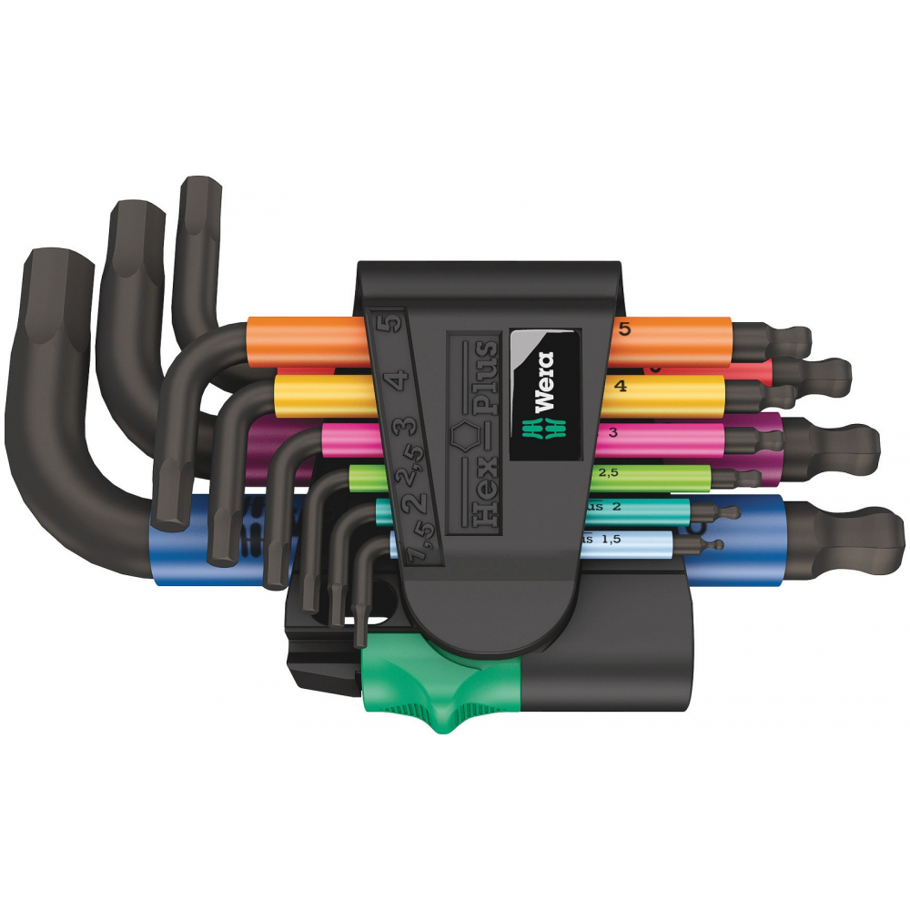 

WERA 950/9 Hex-Plus Multicolour 2 Набор Г-образных ключей, метрических, BlackLaser WE-1331