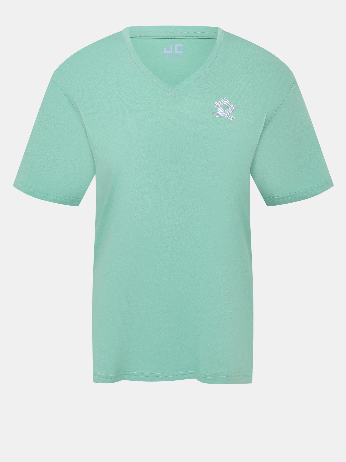 

Футболка женская Just Clothes 000001427 зеленая 46 RU, Зеленый, 000001427