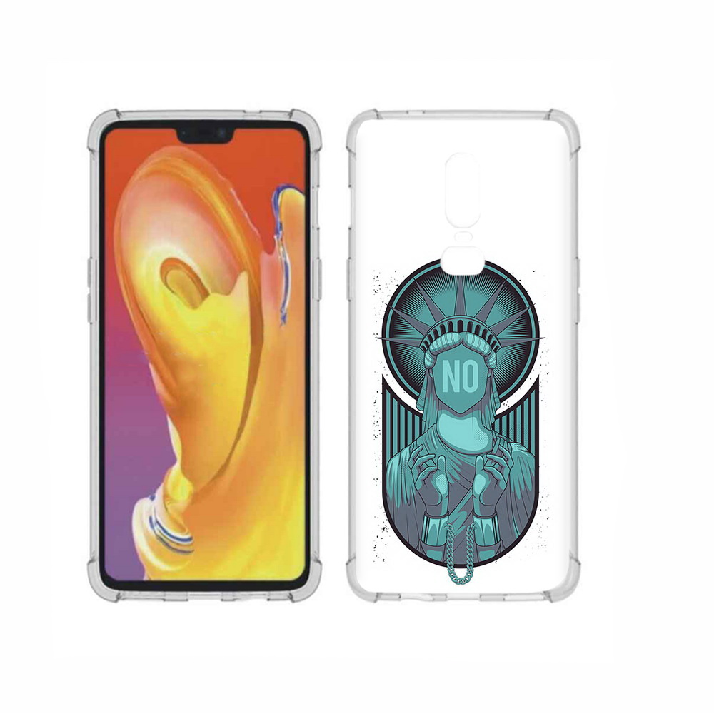 

Чехол MyPads Tocco для OnePlus 6 статуя свободы зеленый, Прозрачный, Tocco