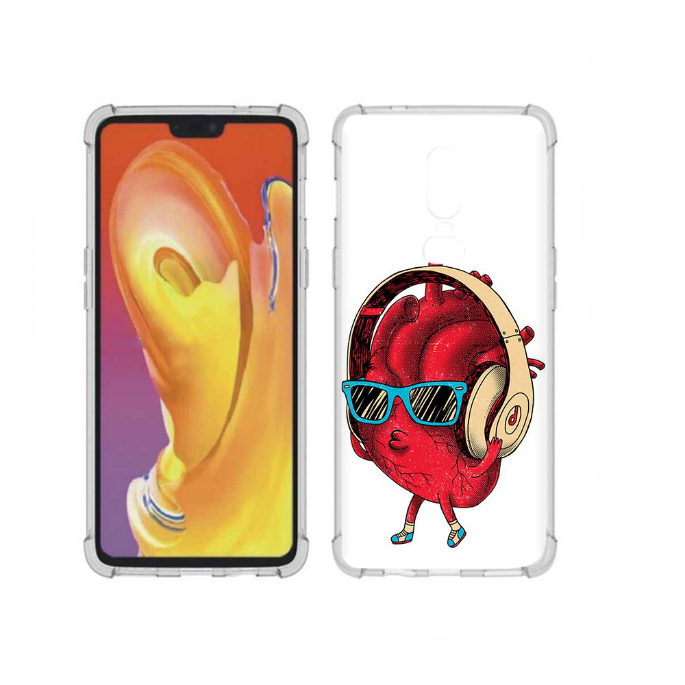 

Чехол MyPads Tocco для OnePlus 6 слушай сердце, Прозрачный, Tocco