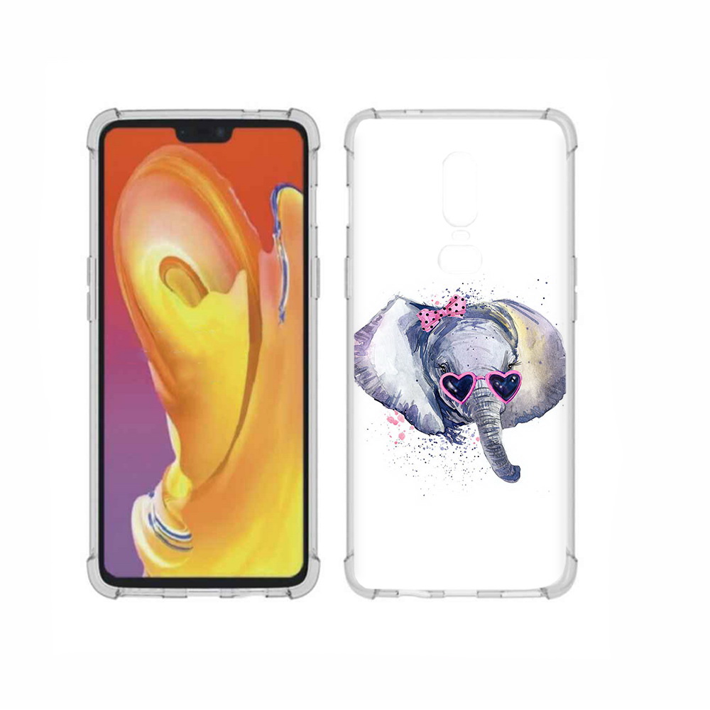 

Чехол MyPads Tocco для OnePlus 6 слоник в очках, Прозрачный, Tocco