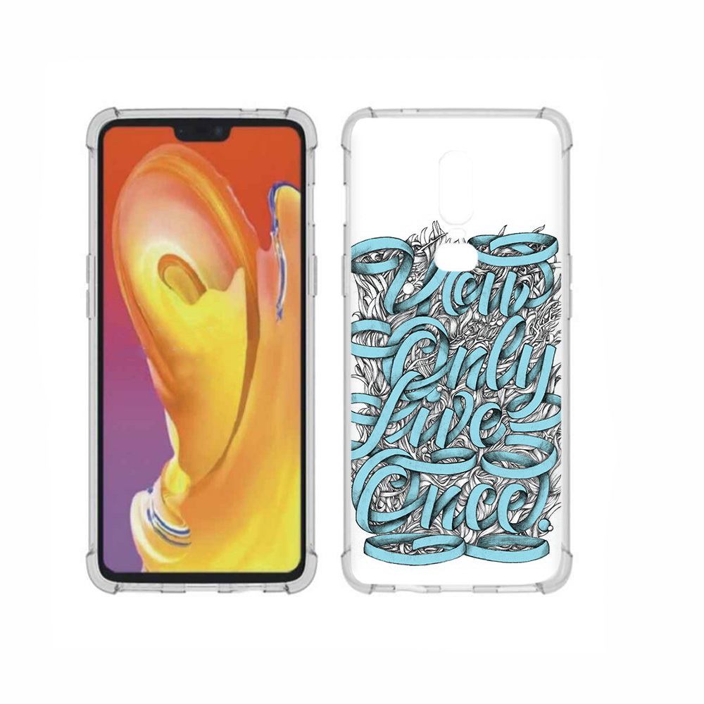 

Чехол MyPads Tocco для OnePlus 6 слова из ленты абстракция, Прозрачный, Tocco