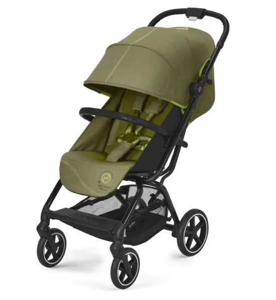 

Коляска прогулочная Cybex Eezy S+ 2, рама Black, Nature Green с дождевиком и бампером, Cy-EasyS+2