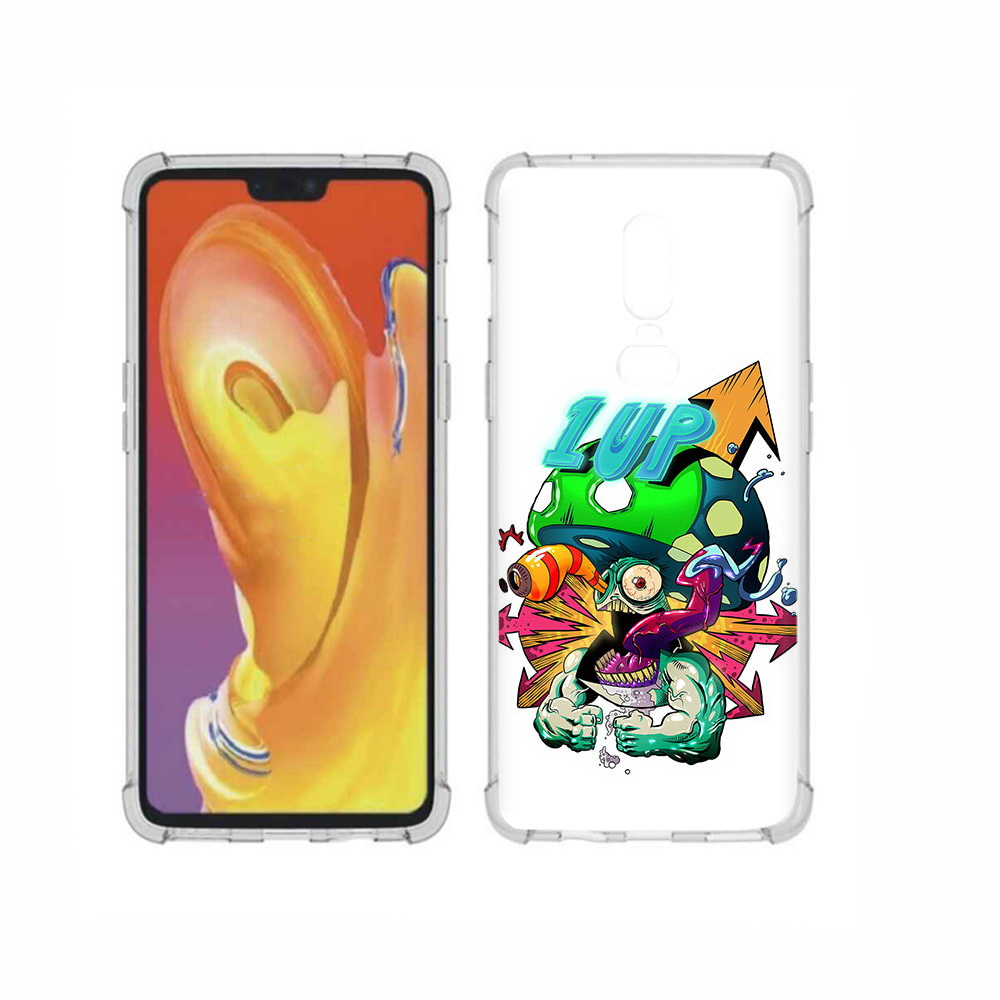 

Чехол MyPads Tocco для OnePlus 6 сильный гриб абстракция, Прозрачный, Tocco