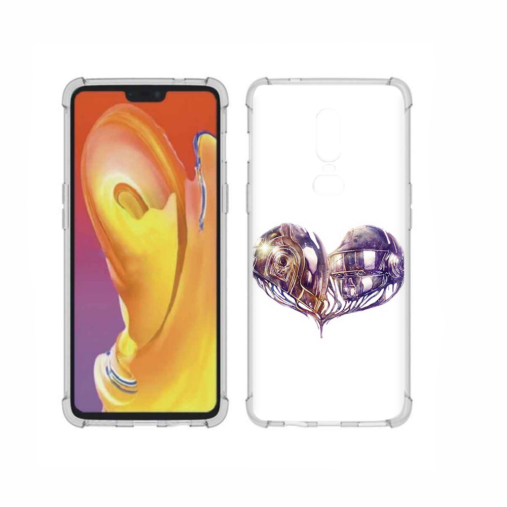 

Чехол MyPads Tocco для OnePlus 6 сердце абстракция, Прозрачный, Tocco