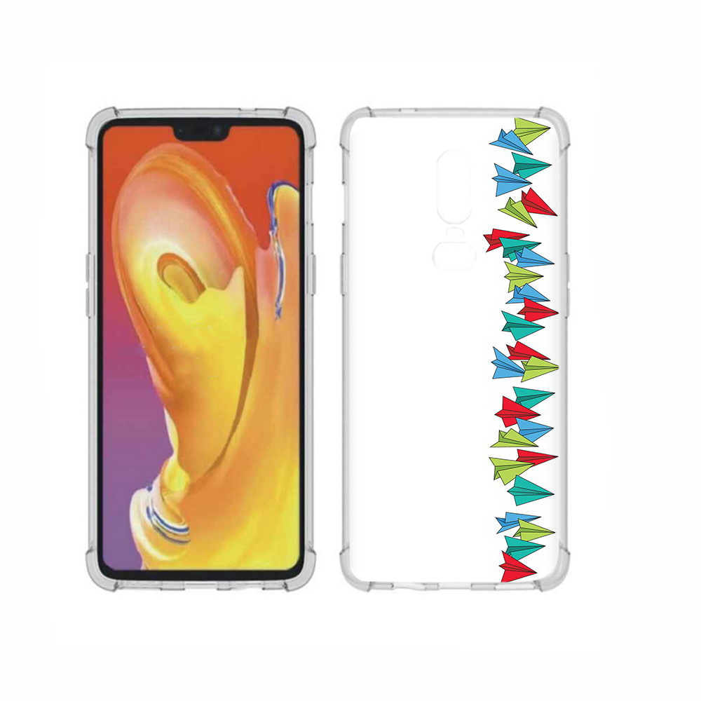 

Чехол MyPads Tocco для OnePlus 6 самолетики из листочков, Прозрачный, Tocco