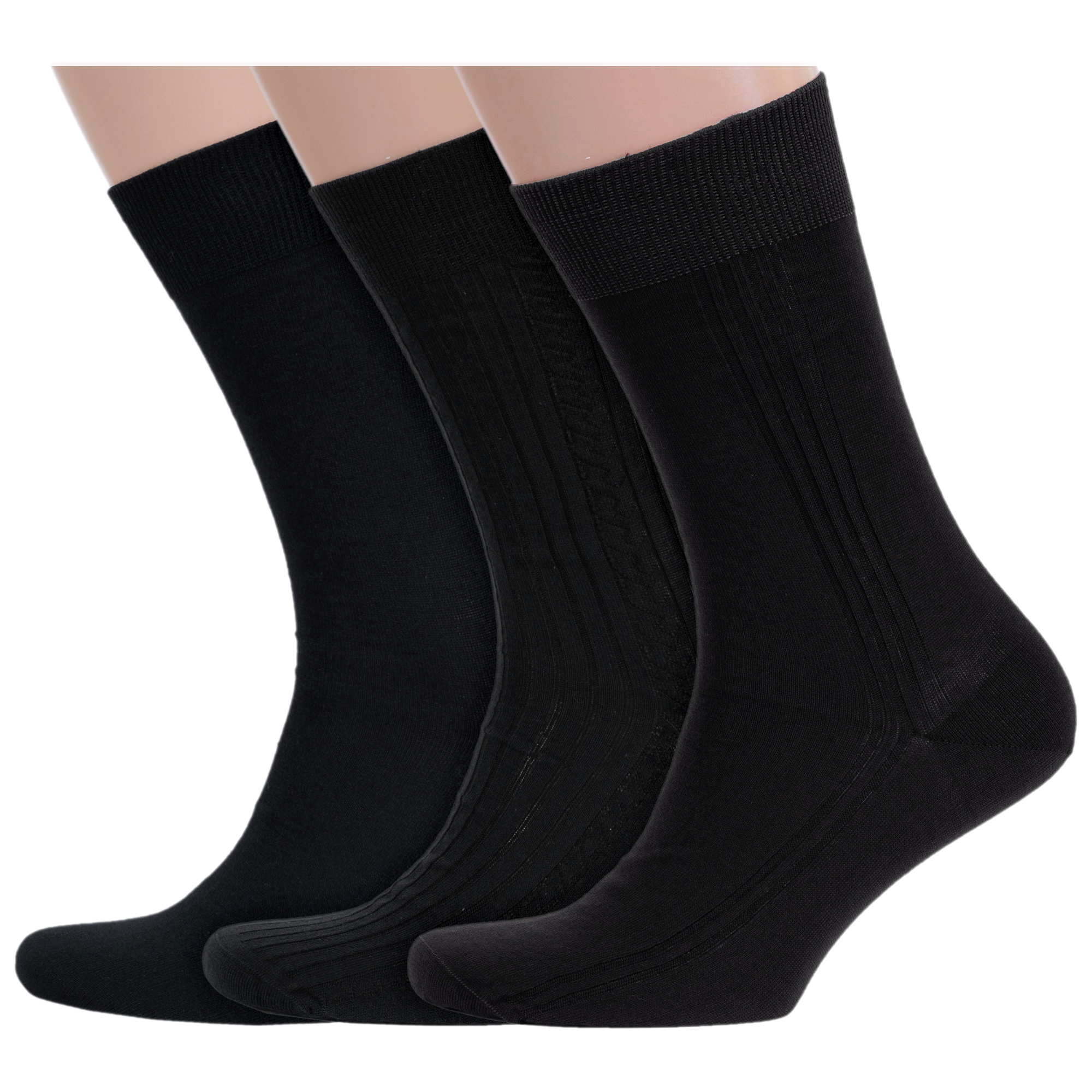 

Комплект носков мужских Rusocks 3-М3-11001 черных 25, Черный, 3-М3-11001