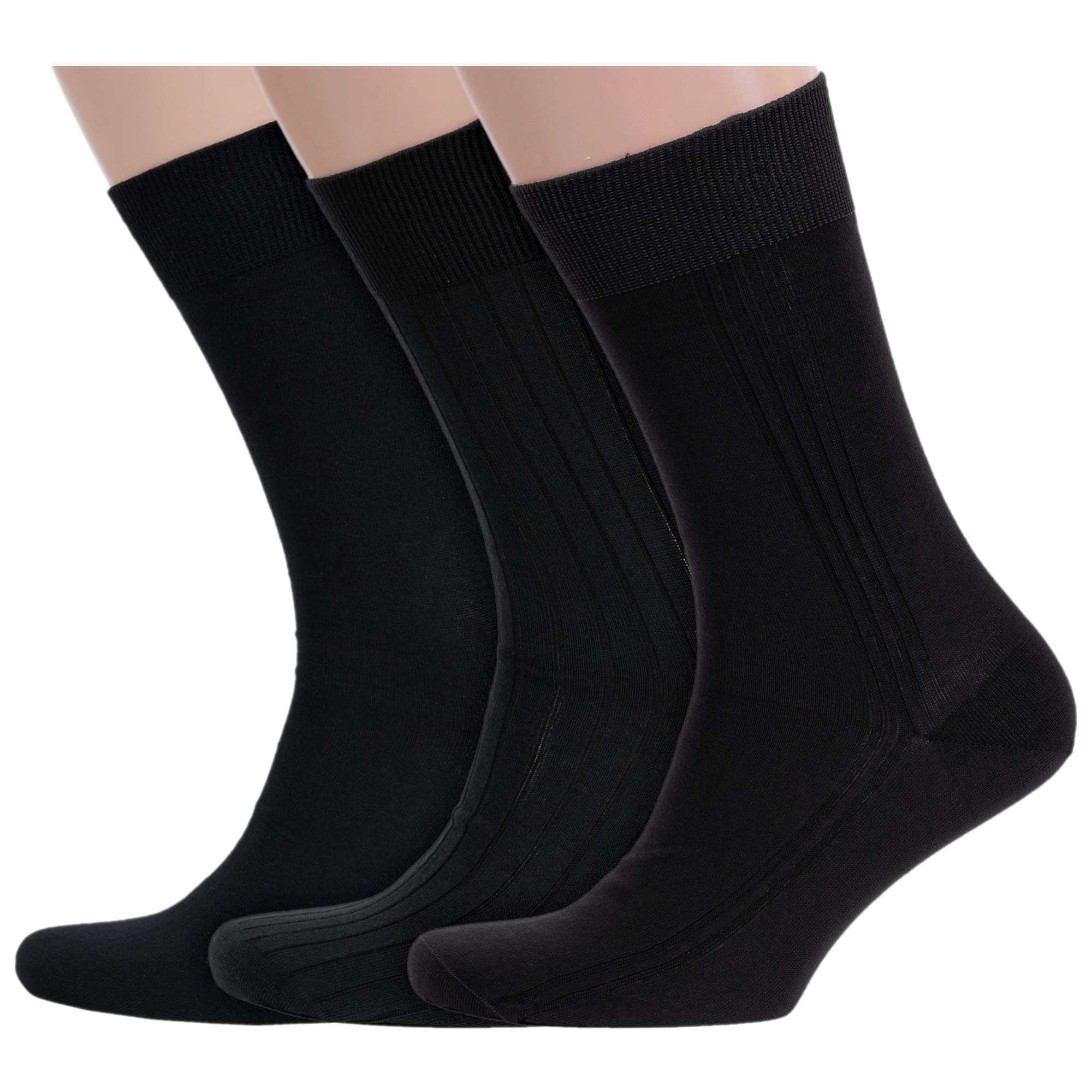 

Комплект носков мужских Rusocks 3-М3-11001 черных 25, Черный, 3-М3-11001