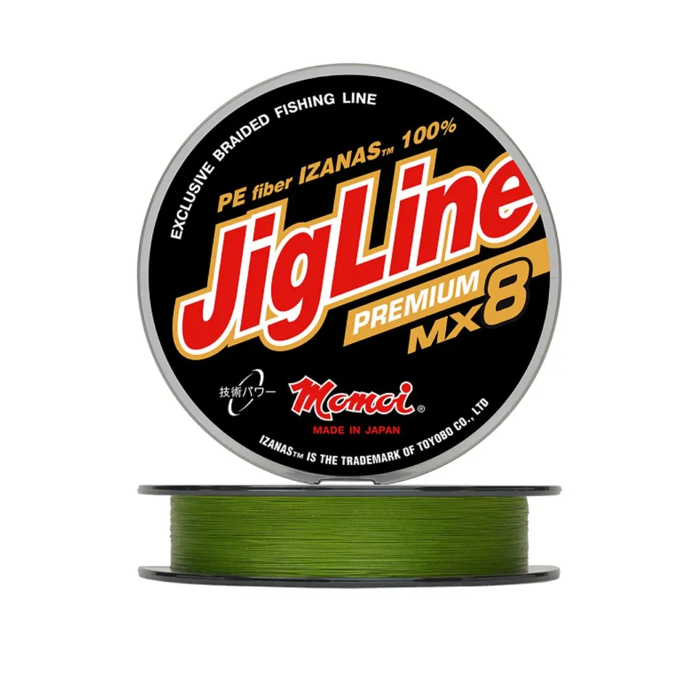 

Плетеный шнур для рыбалки Momoi JigLine Premium MX8 (0.14 / 11 / 100 / 0.7 / - / -), Зеленый, JigLine Premium MX8