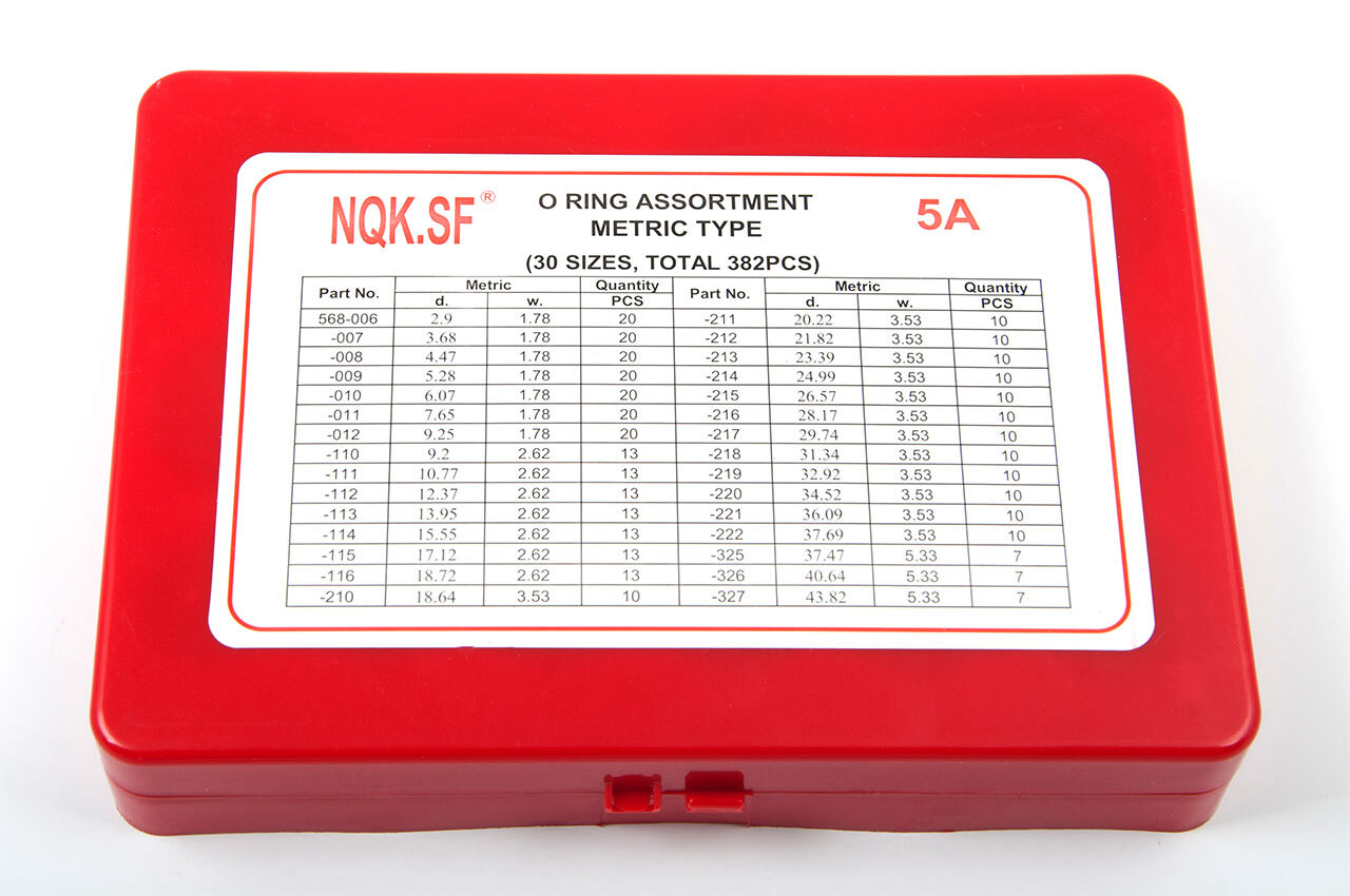 

Набор уплотнительных / резиновых колец NQK 5A. 382 шт. Китай, Набор уплотнительных / резиновых колец 5A. 382 шт.