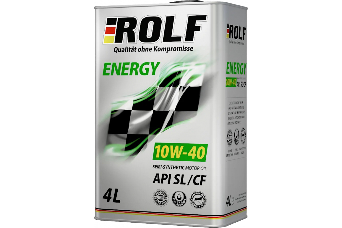 

Моторное масло Rolf Масло Energy 10W-40 SL/CF 4 л 322227