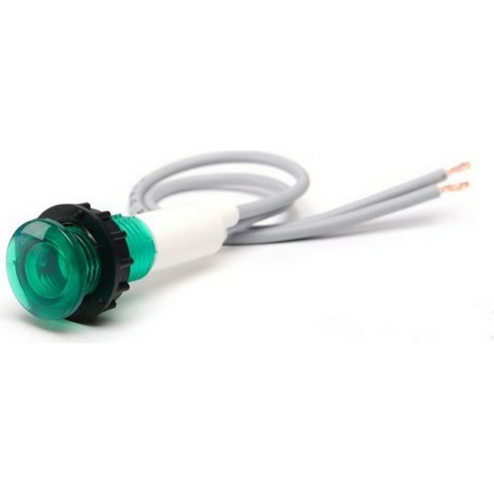 Сигнальная арматура Emas зеленая 10мм с силиконовым проводом, 220В S100LY