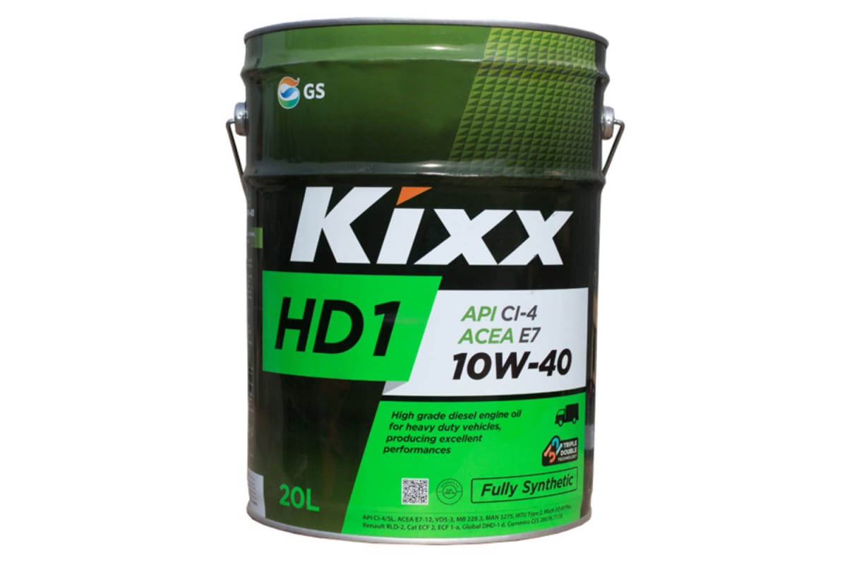 

Моторное масло KIXX синтетическое HD1 10W40 20л