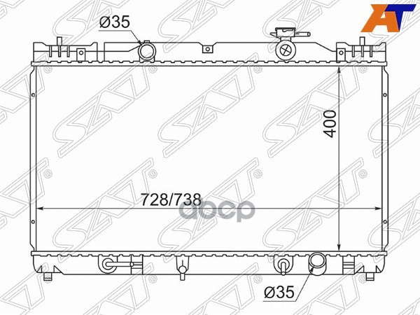 

SAT Радиатор TOYOTA CAMRY/SOLARA 2.0-2.4 01-06