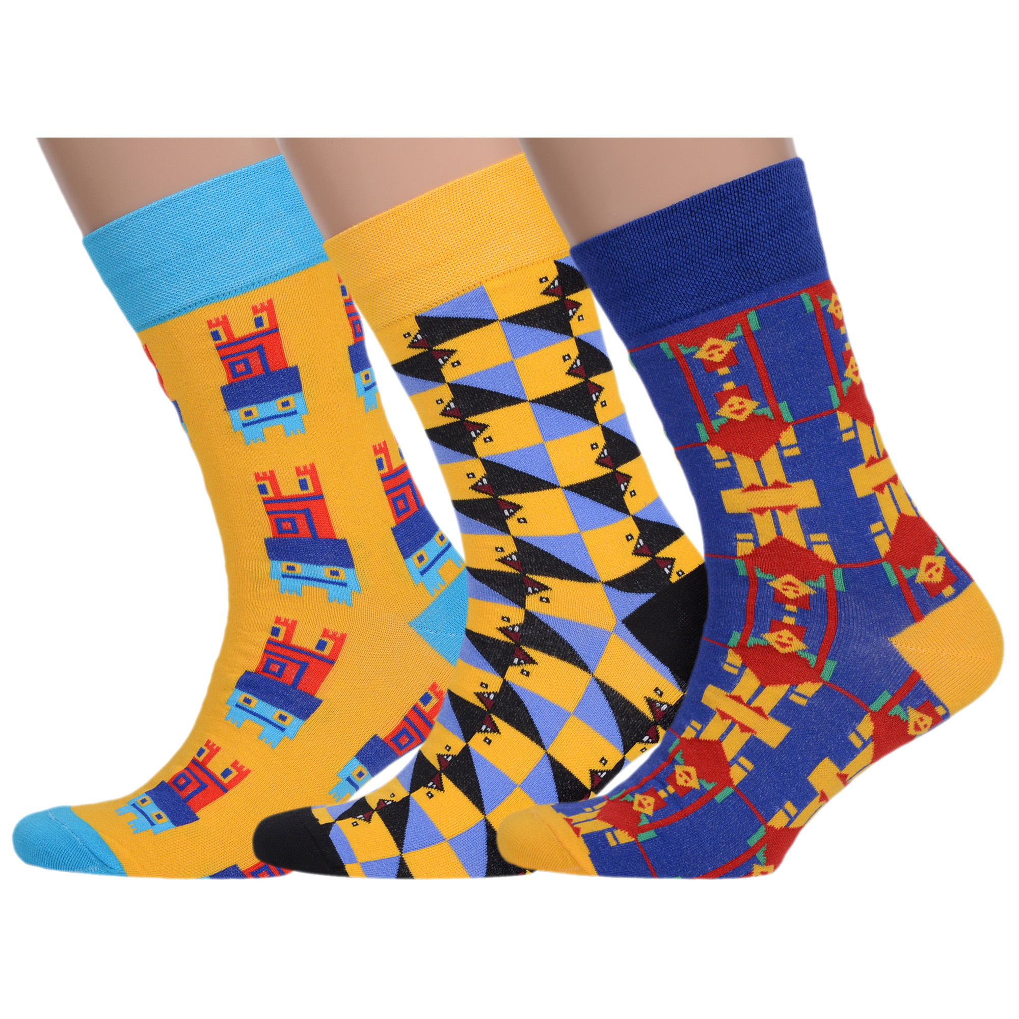 

Комплект носков мужских MoscowSocksClub msk3-М38 разноцветных 25, msk3-М38