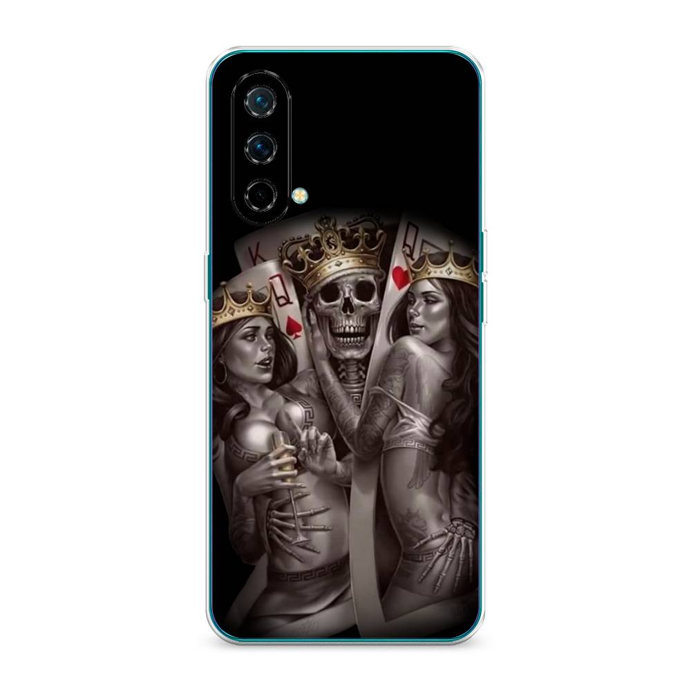 

Чехол на OnePlus Nord CE 5G "Карты король и королевы", Серый;желтый, 151850-6