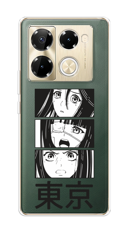 

Чехол на Infinix Note 40 Pro 5G/Note 40 Pro Plus "Tokyo girls", Белый;черный;прозрачный, 3106050-1