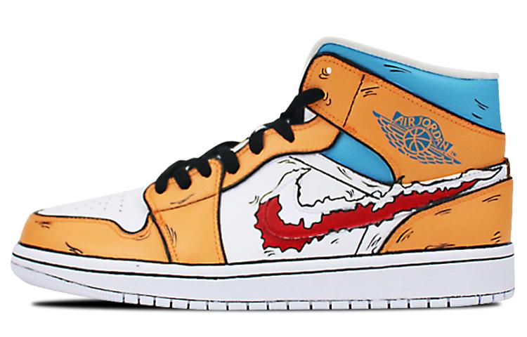 

Кеды унисекс Jordan Air Jordan 1 Mid оранжевые 43 EU, Оранжевый, Air Jordan 1 Mid