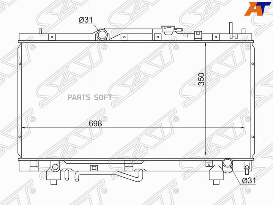 

SAT Радиатор TOYOTA CORONA PREMIO/CARINA/CALDINA ST19#/ST21# 96-02