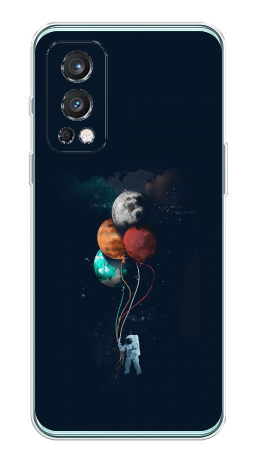 

Чехол на OnePlus Nord 2 5G "Космонавт с шариками", Разноцветный, 151750-4