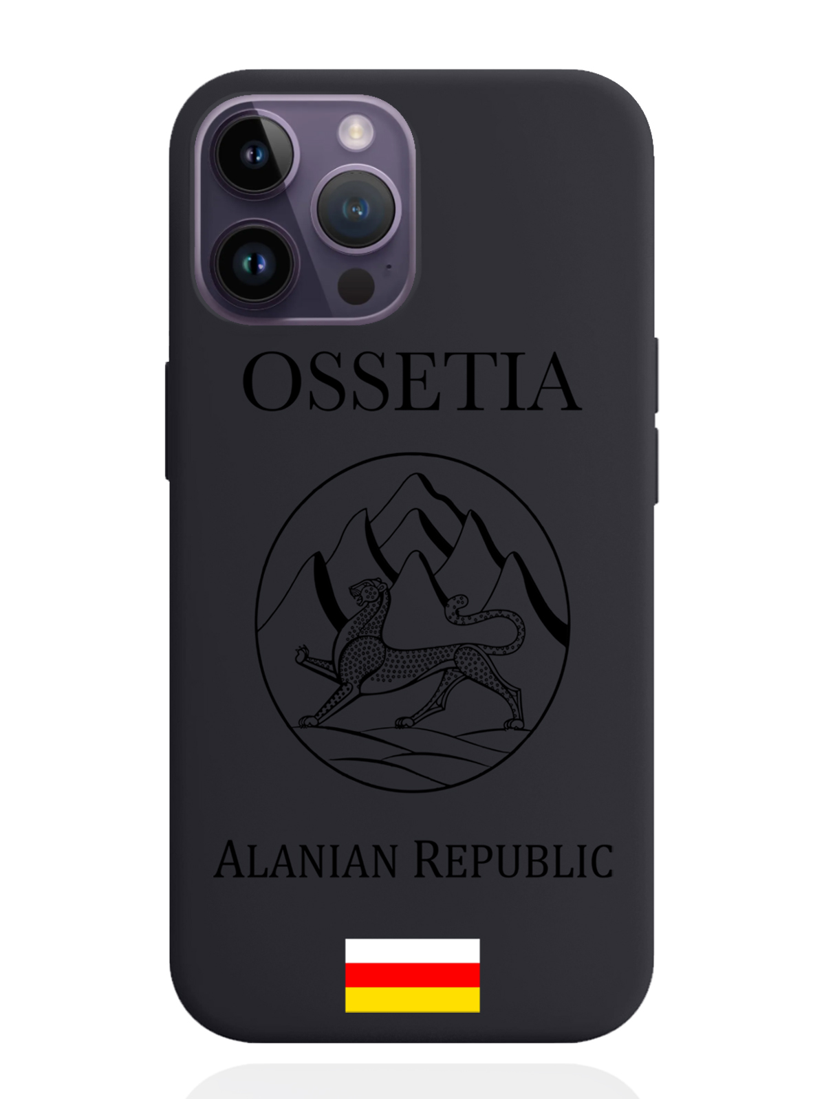 

Чехол MustHaveCase iPhone 14 Pro Max Черный лаковый Герб Северной Осетии, iPhone 14 Pro Max Черный лаковый Герб Северной Осетии