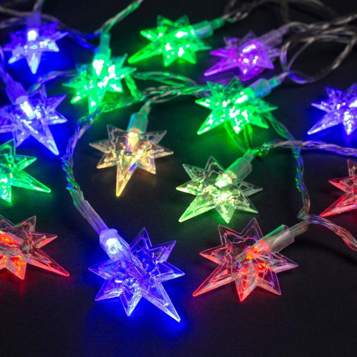 фото Гирлянда «нить» 5 м с насадками «звёзды» свечение мульти (rg/rb) luazon lighting
