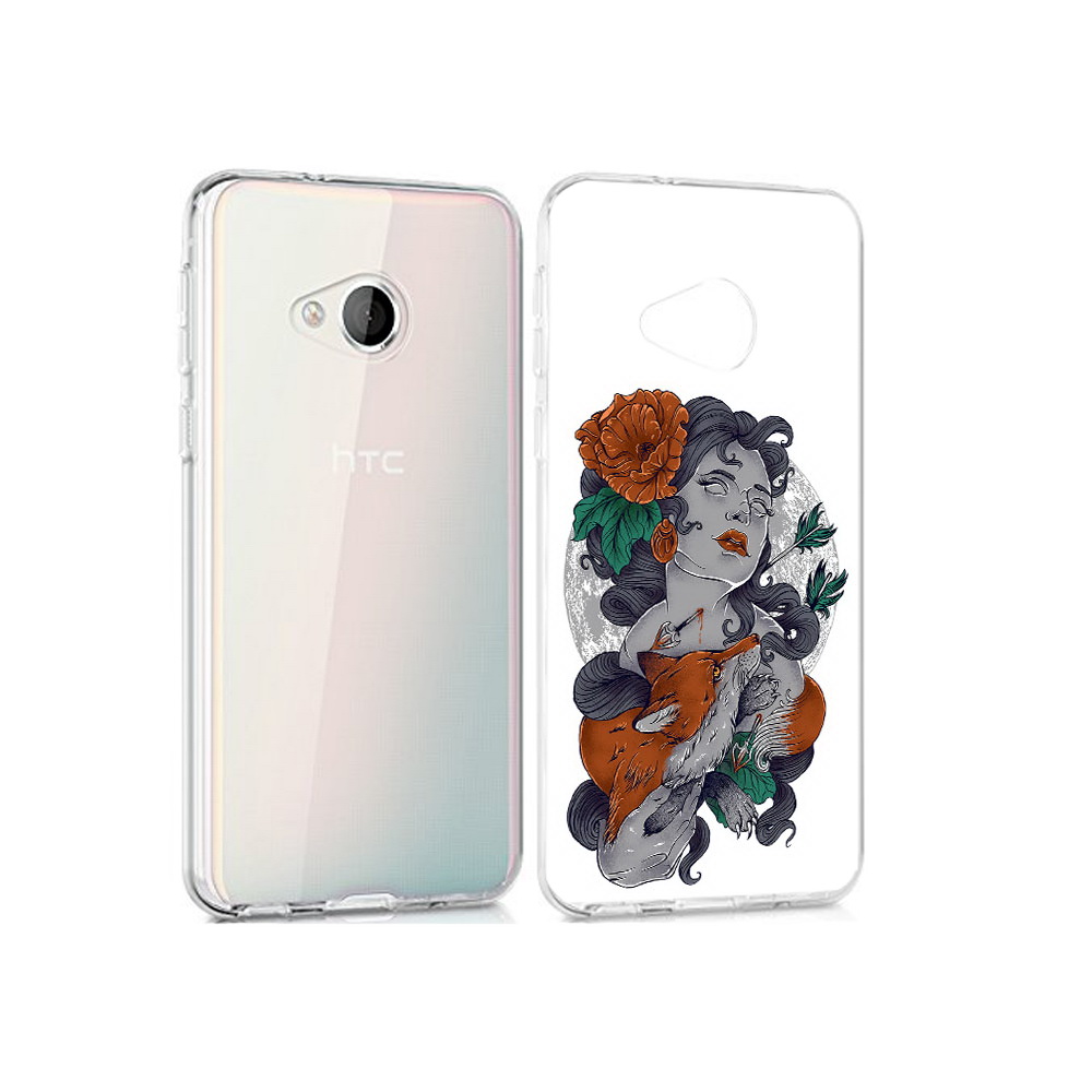 

Чехол MyPads Tocco для HTC U Play темная девушка с лисой, Прозрачный, Tocco