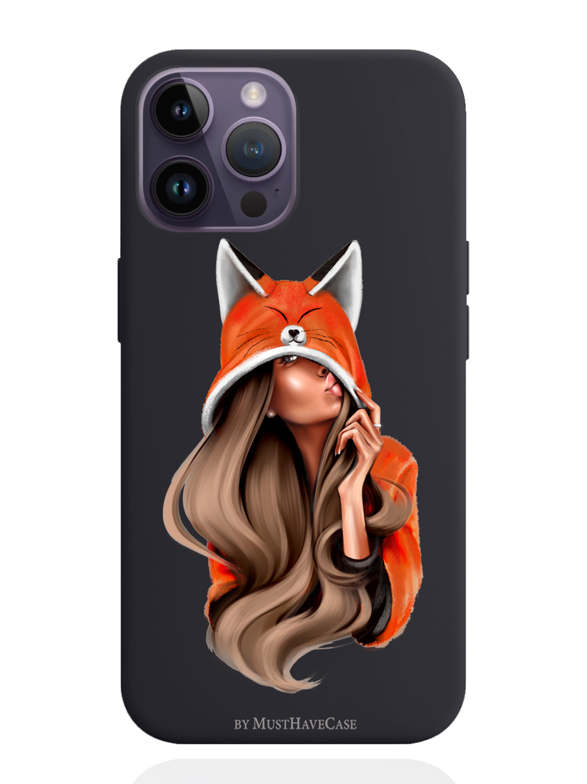 

Чехол MustHaveCase iPhone 14 Pro Max Лисичка, Оранжевый;черный, iPhone 14 Pro Max Лисичка