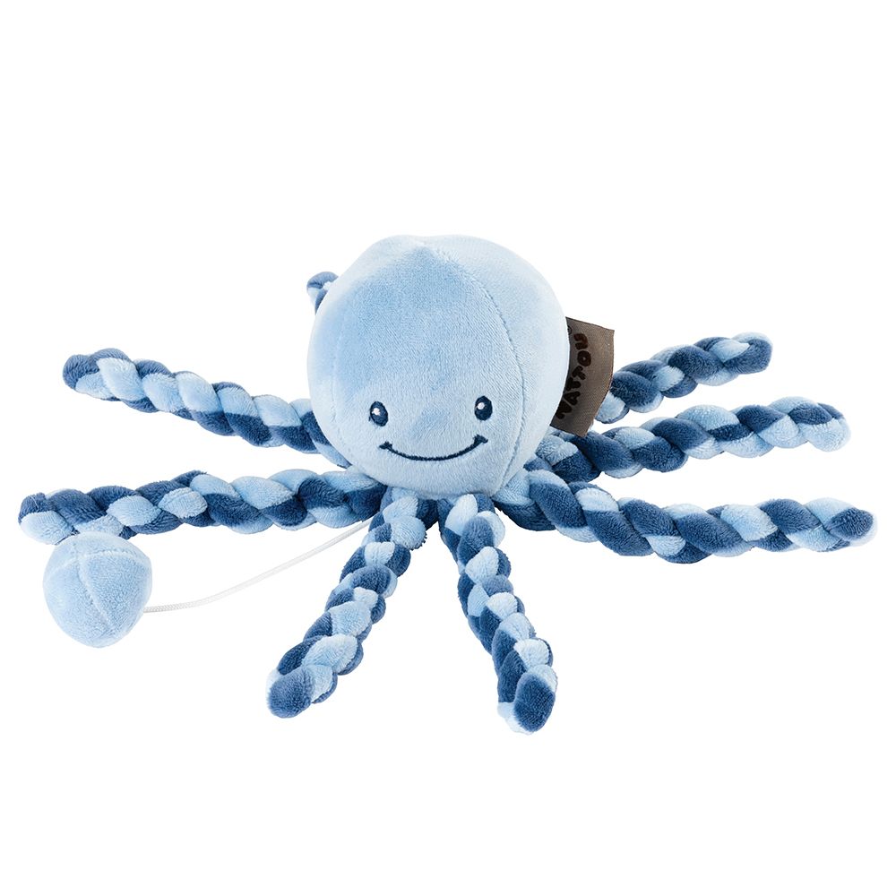 

Игрушка мягкая Nattou Musical Soft toy Lapidou Octopus navy blue – light blue