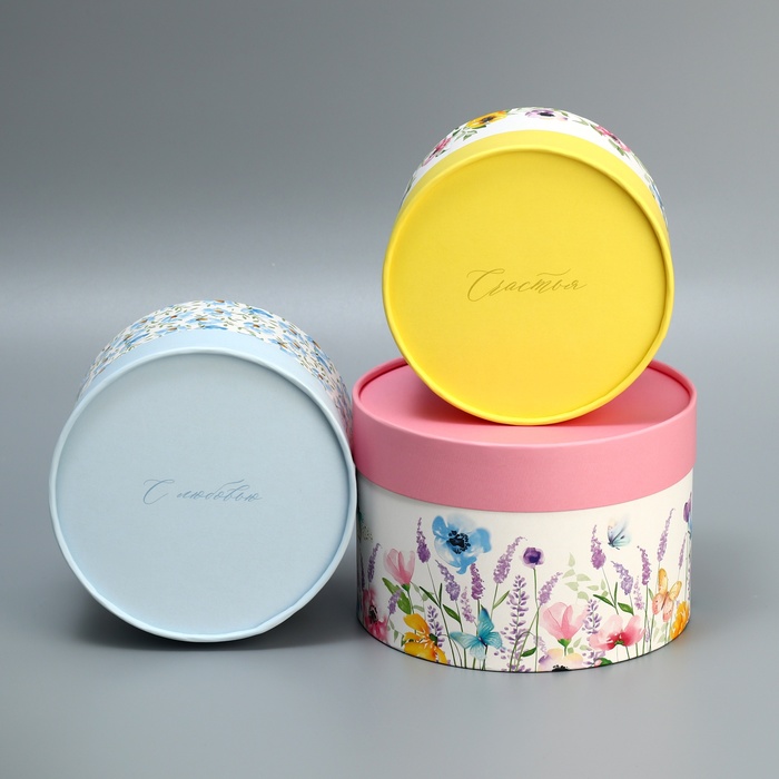 

Набор коробок 3 в 1 Дарите Счастье Акварель 16 х 10, 14 х 9, 13 х 8.5 см, Разноцветный