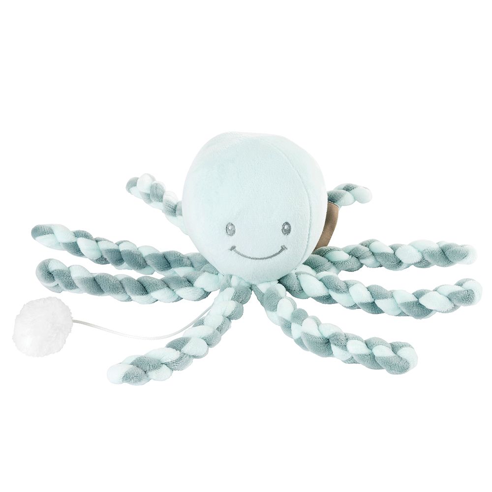 Игрушка мягкая Nattou Musical Soft toy Lapidou Octopus coppergreen – mint