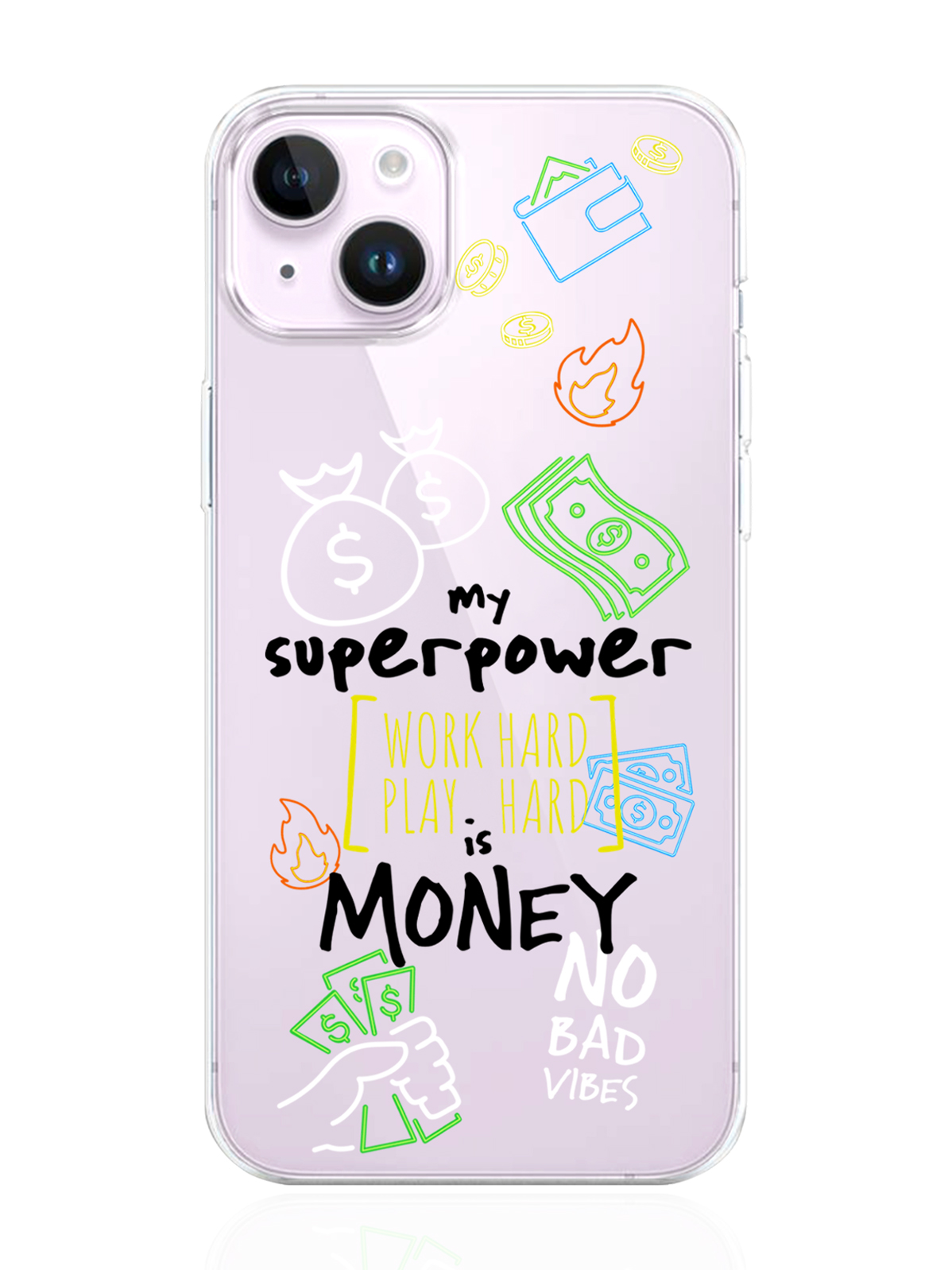 

Чехол MustHaveCase iPhone 14 Plus My Superpower is Money, Разноцветный, iPhone 14 Plus My Superpower is Money