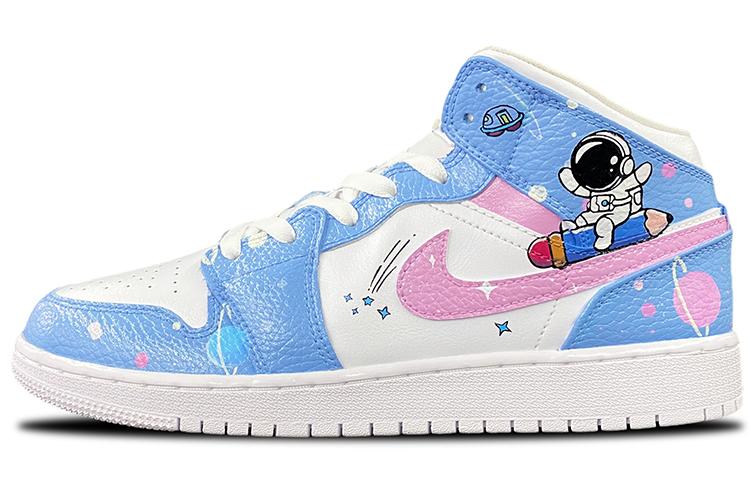 

Кеды унисекс Jordan Air Jordan 1 Mid голубые 36.5 EU, Голубой, Air Jordan 1 Mid