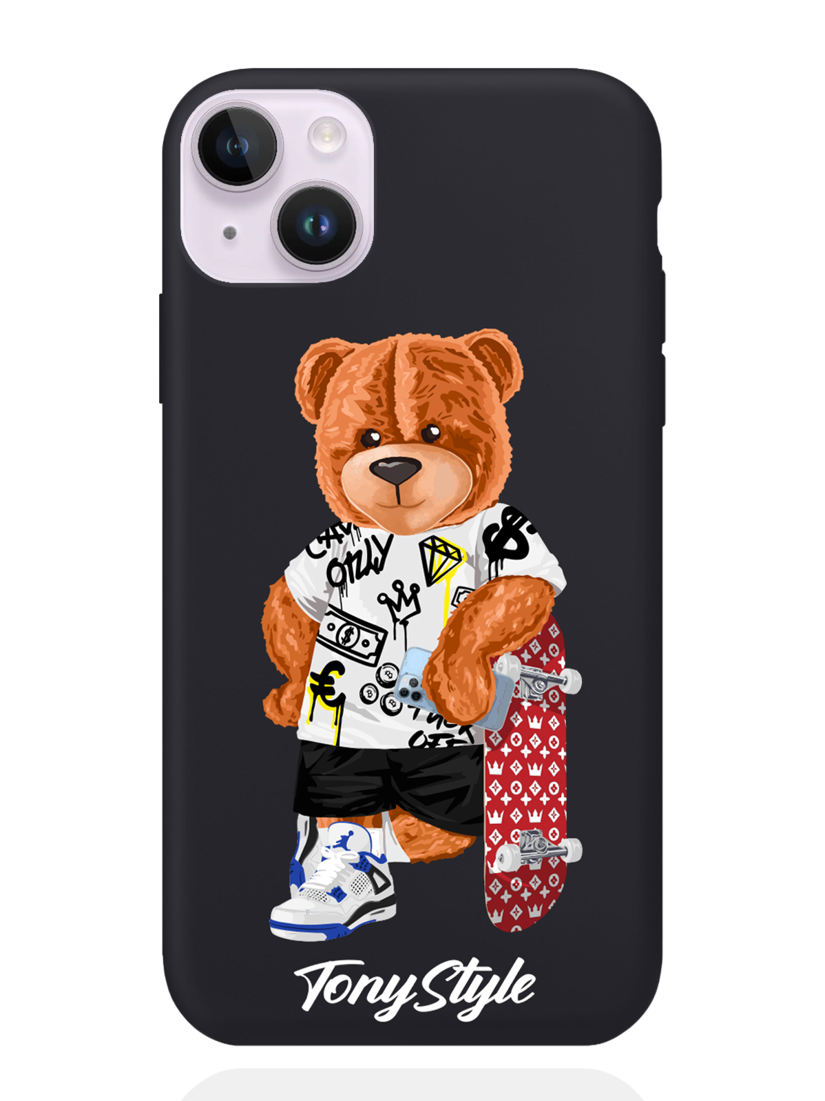 

Чехол Tony Style iPhone 14 Plus Tony Style со скейтом, Коричневый;черный;красный, iPhone 14 Plus Tony Style со скейтом
