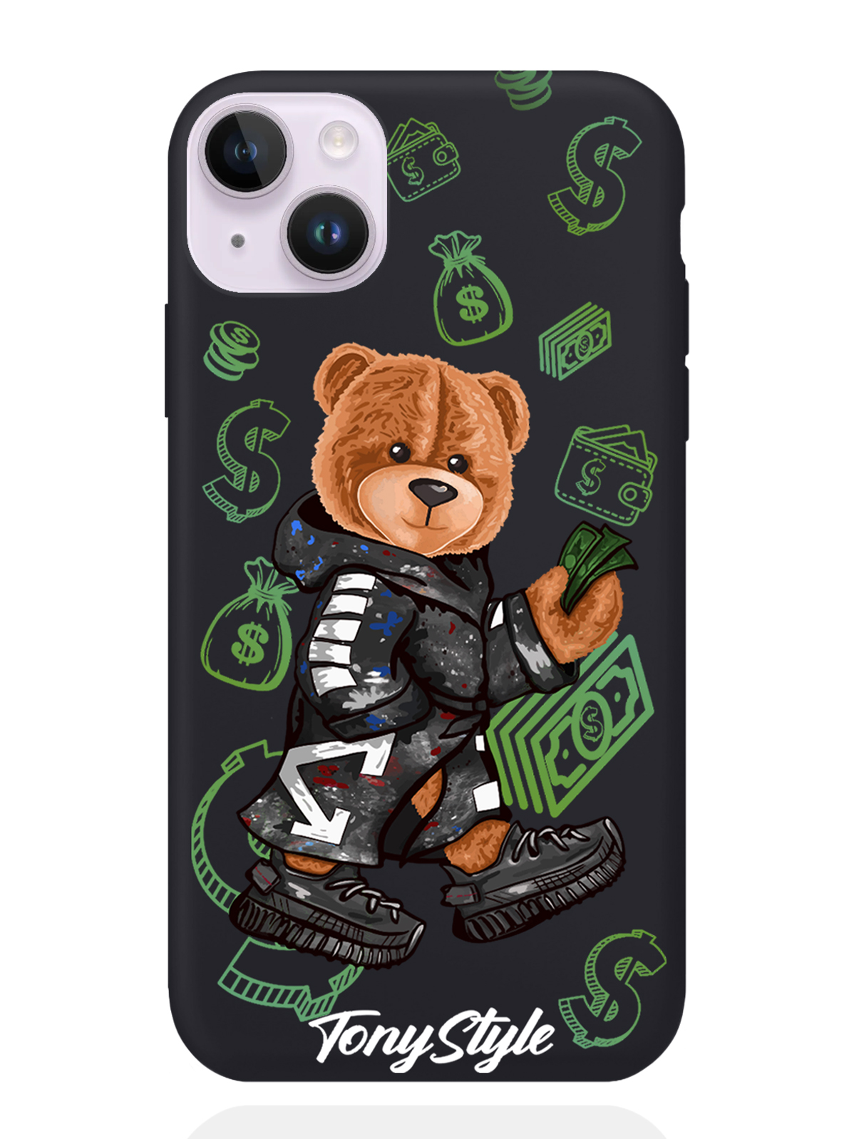 

Чехол Tony Style iPhone 14 Plus Tony Style Деньги, Коричневый;черный;зеленый, iPhone 14 Plus Tony Style Деньги