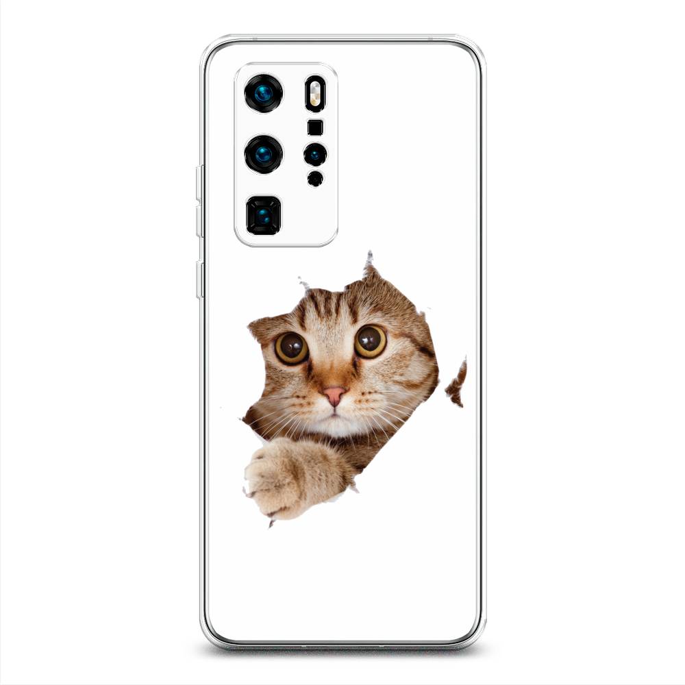 

Чехол для Huawei P40 Pro "Кот и бумага", Белый;коричневый, 610950-1