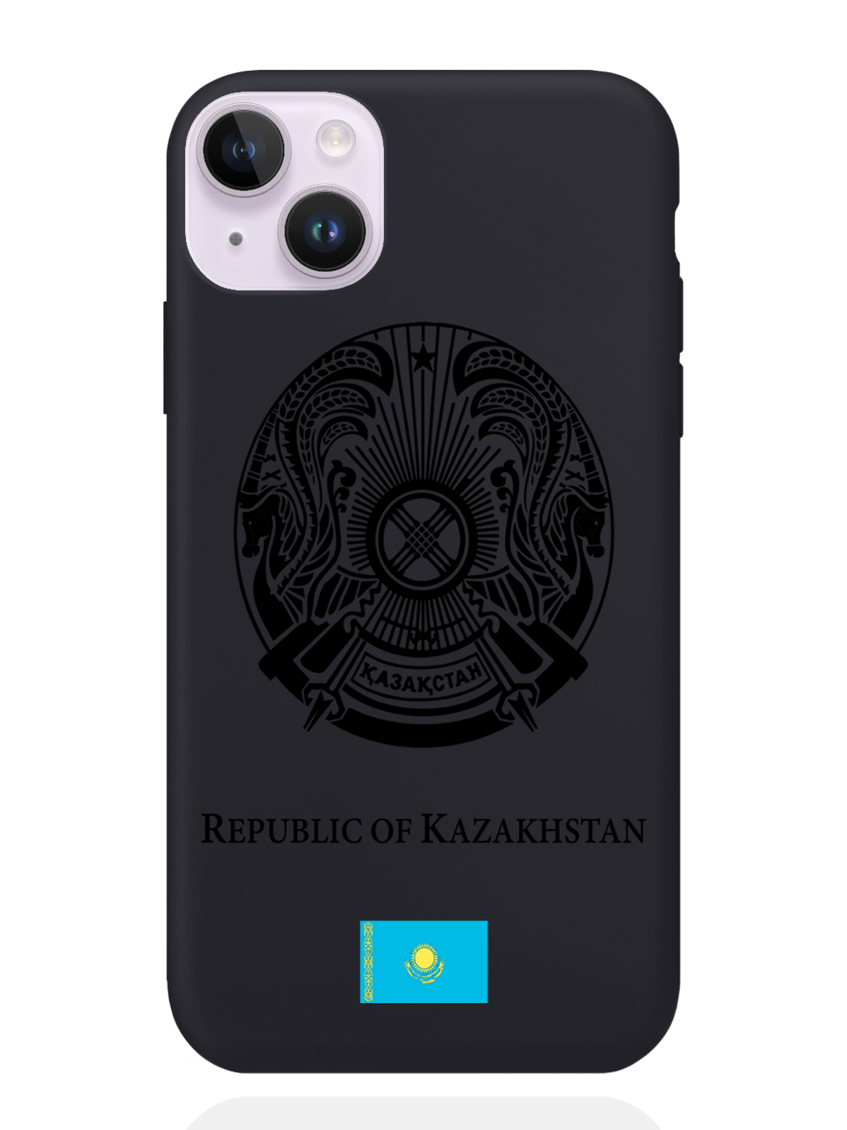 

Чехол SignumCase iPhone 14 Plus Черный лаковый Герб Казахстана, iPhone 14 Plus Черный лаковый Герб Казахстана