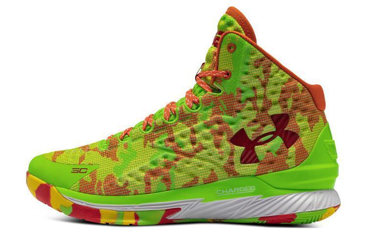 

Кроссовки унисекс Under Armour Curry 1 зеленые 40.5 EU, Зеленый, Curry 1
