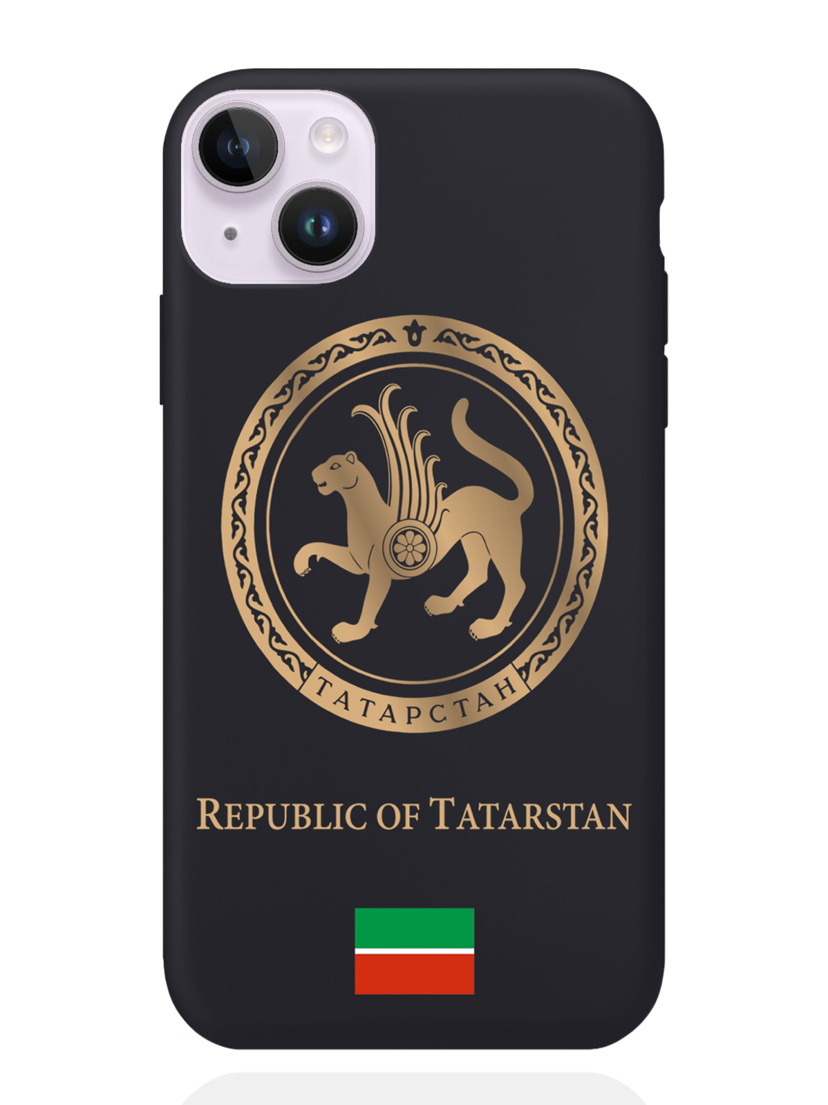 

Чехол SignumCase iPhone 14 Plus Золотой Герб Татарстана, Золотистый;черный, iPhone 14 Plus Золотой Герб Татарстана