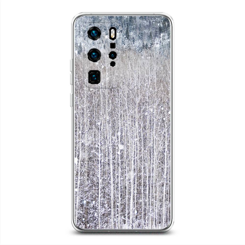 

Чехол для Huawei P40 Pro "Снежный лес", Бежевый;серый;белый, 610950-5