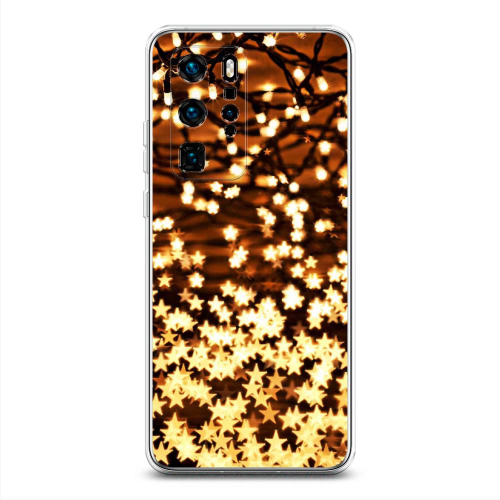 

Чехол для Huawei P40 Pro "Новогодняя гирлянда", Золотистый, 610950-5
