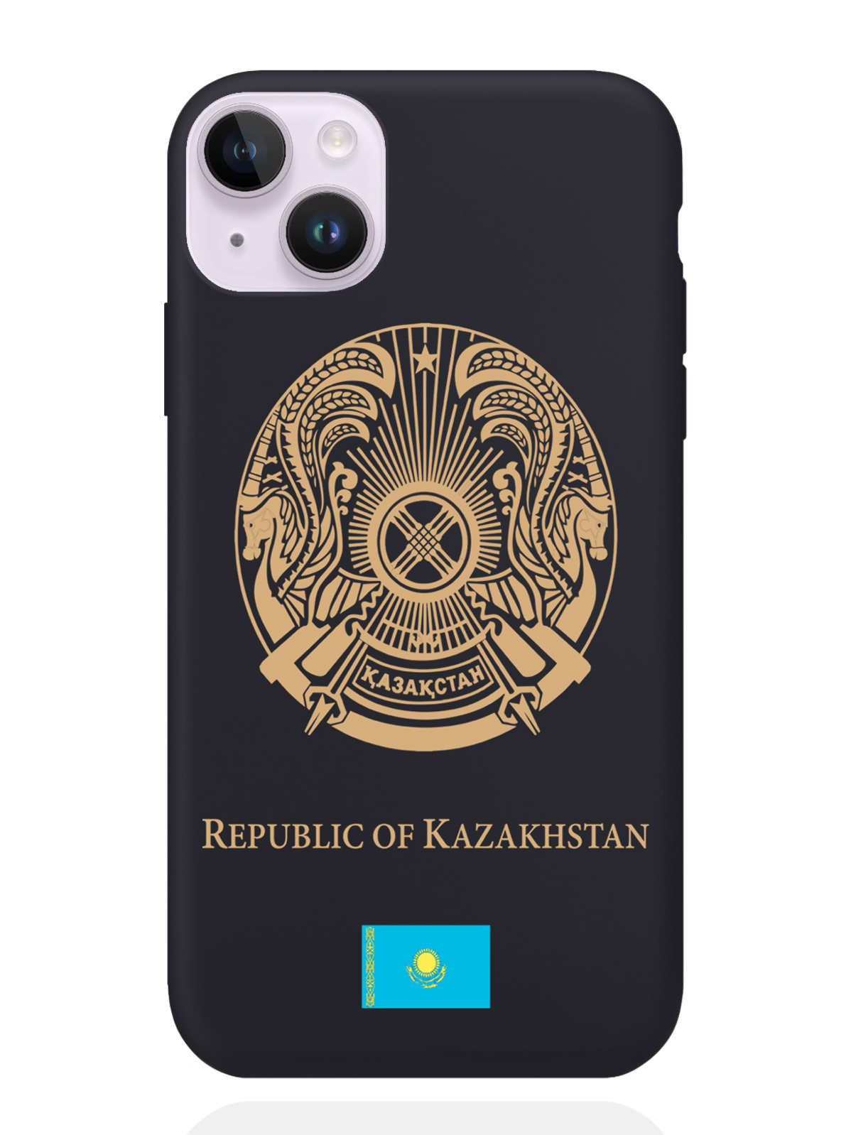 

Чехол SignumCase iPhone 14 Plus Золотой Герб Казахстана, Золотистый;черный, iPhone 14 Plus Золотой Герб Казахстана